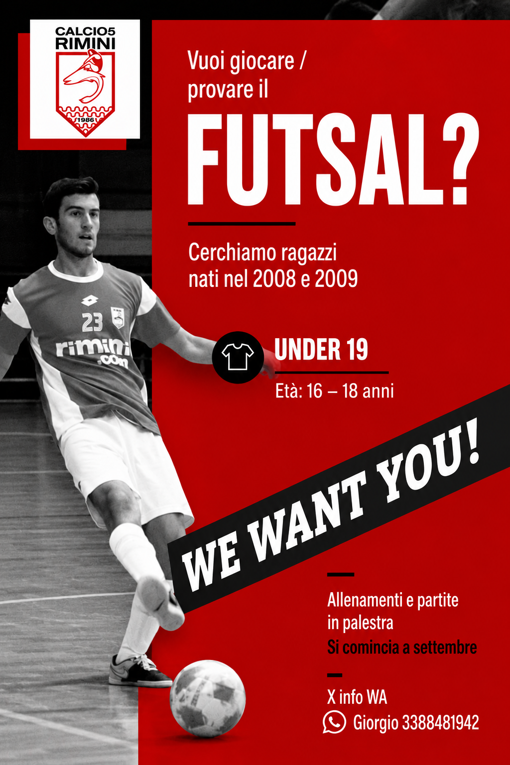 Vieni a giocare a Calcio a 5