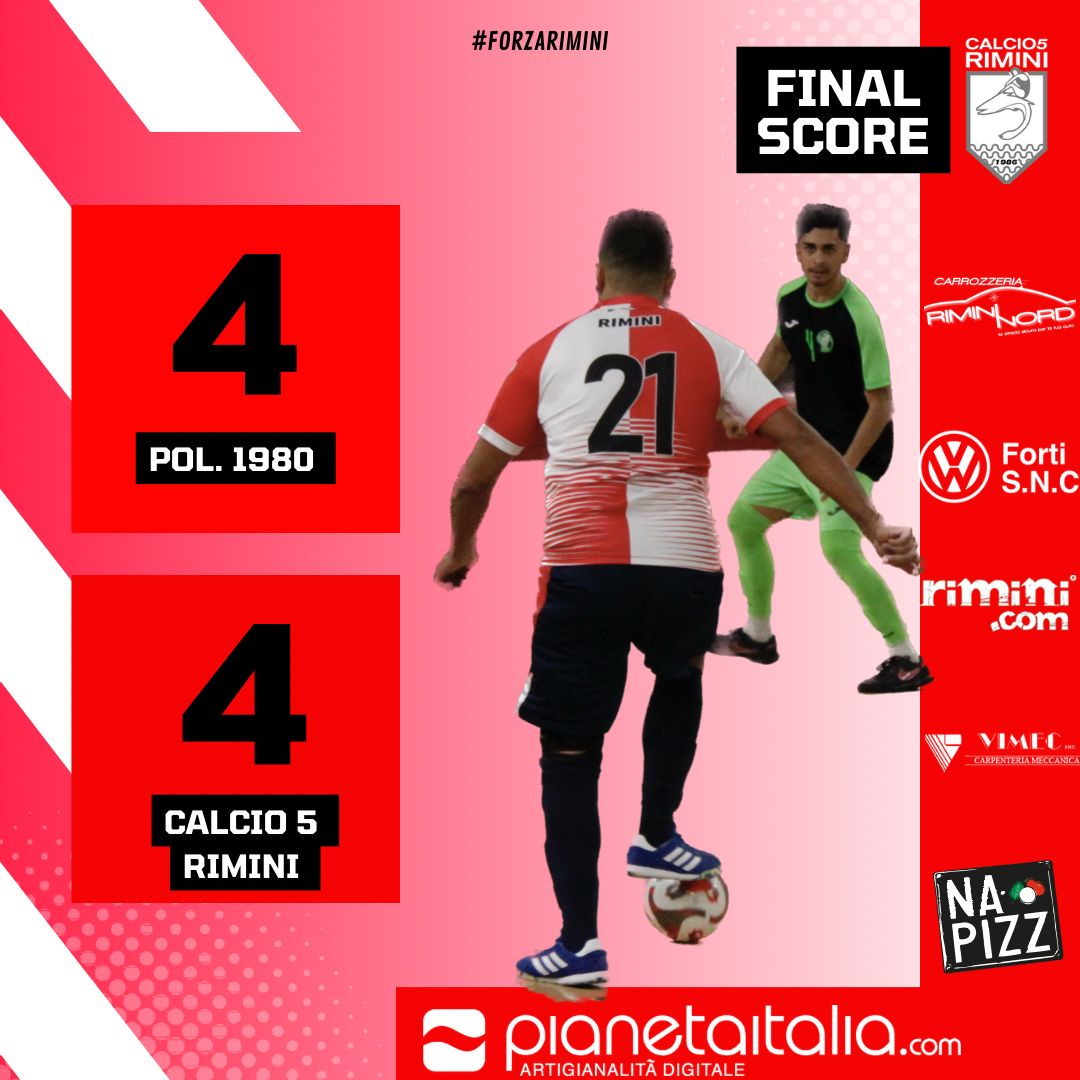 Sempre avanti e sempre raggiunto: il Rimini.com pareggia in Coppa (4-4)