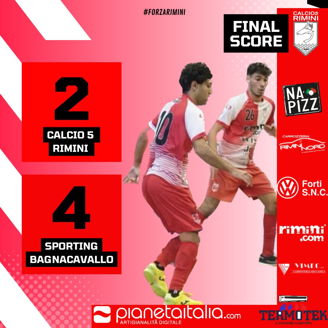 Il Rimini.com cede nel finale (2-4 contro lo Sporting Bagnacavallo)