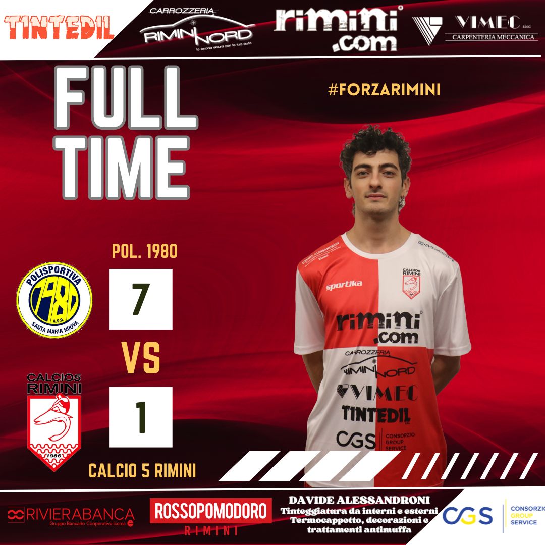 Il Rimini.com perde la partita (7-1 contro la Polisportiva 1980) e Ercolani 