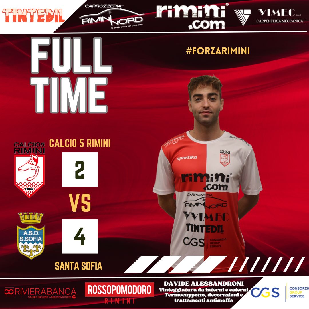 Il Rimini.com non si sblocca nel 2026 (2-4 col Santa Sofia)