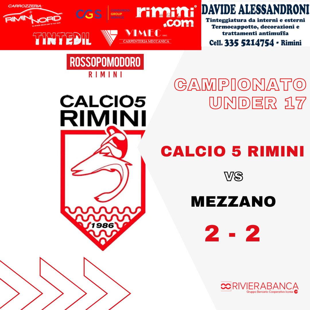 Pari e patta per l'under 17 col Mezzano (2-2)