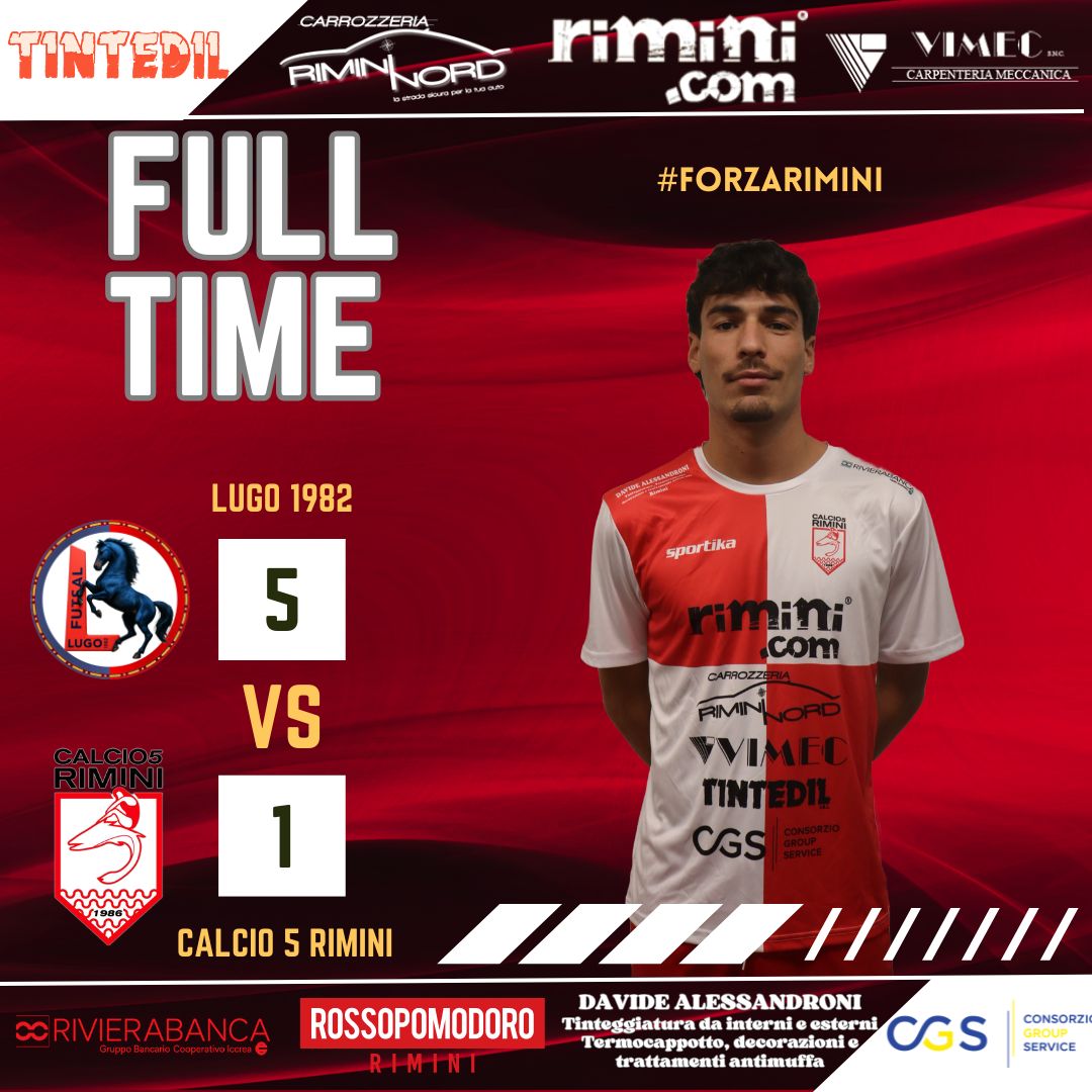 Il Rimini.com perde scontro diretto (5-1 a Lugo) e quinto posto